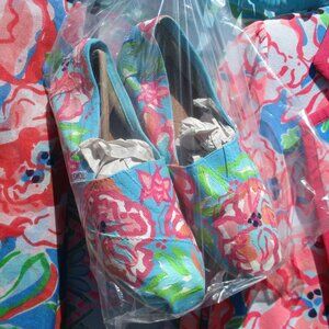 Lucky Charms Lilly Pulitzer hand painted TOMs shoes